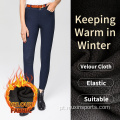 Calças equestres masculinas com loops de cinto